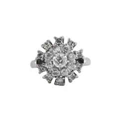 Bague Chou diamants or gris
