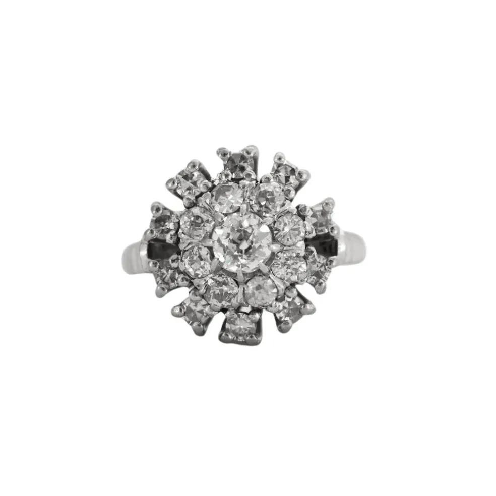 Bague Chou diamants or gris