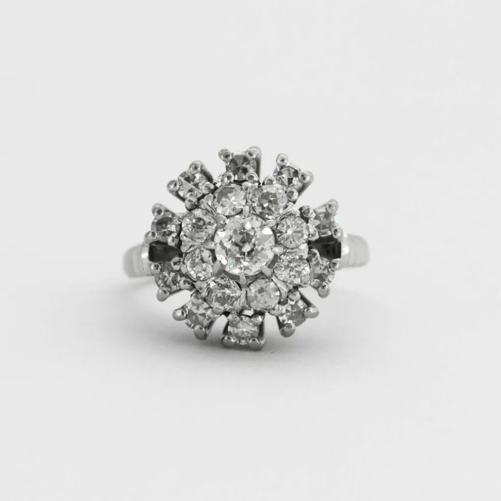 Bague Chou diamants or gris