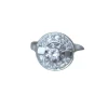 Bague Cible Art Déco Or Blanc Platine Diamant