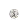 Bague Cible Art Déco or blanc et diamants