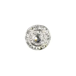 Bague Cible Art Déco or blanc et diamants