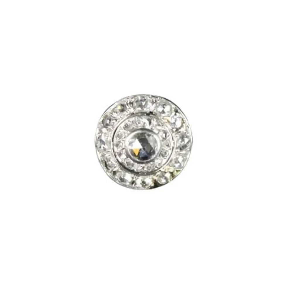 Bague Cible Art Déco or blanc et diamants