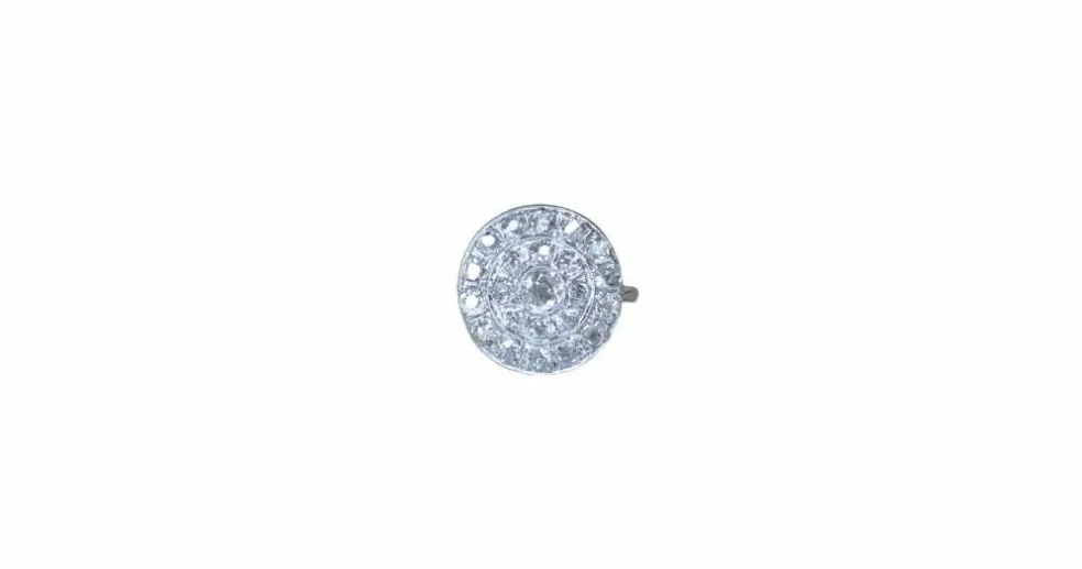 Bague Cible Ronde Art Deco Diamants 1,60 Cts