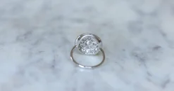 Bague Cible Ronde Art Deco Diamants 1,60 Cts