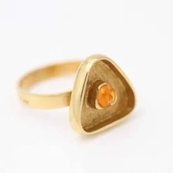 Bague Citrine Cabochons