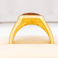 Bague Citrine Deux Têtes de Puma