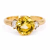 Bague citrine, diamants