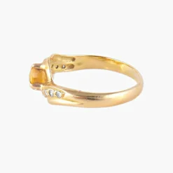 Bague Citrine Diamants