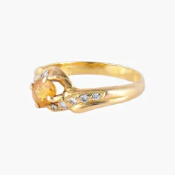 Bague Citrine Diamants