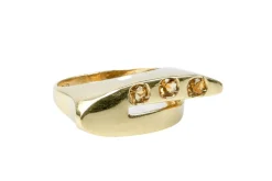 Bague citrine en or jaune 18 carats