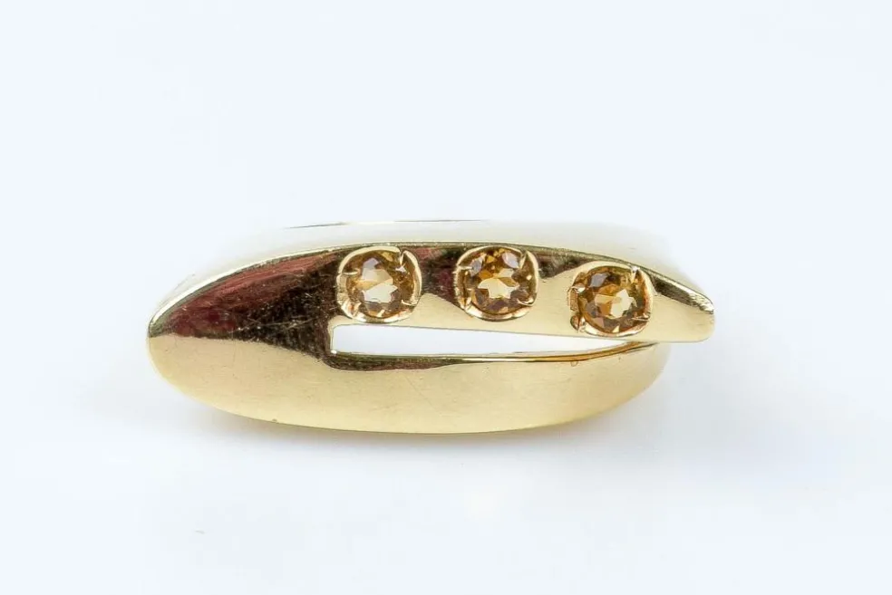 Bague citrine en or jaune 18 carats