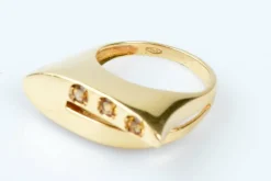 Bague citrine en or jaune 18 carats