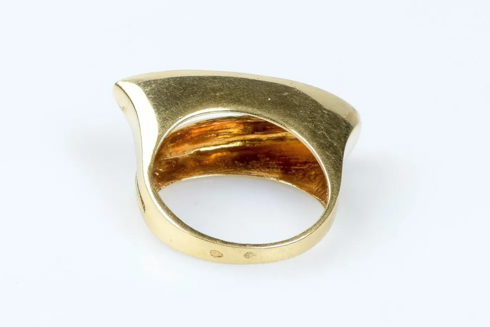 Bague citrine en or jaune 18 carats