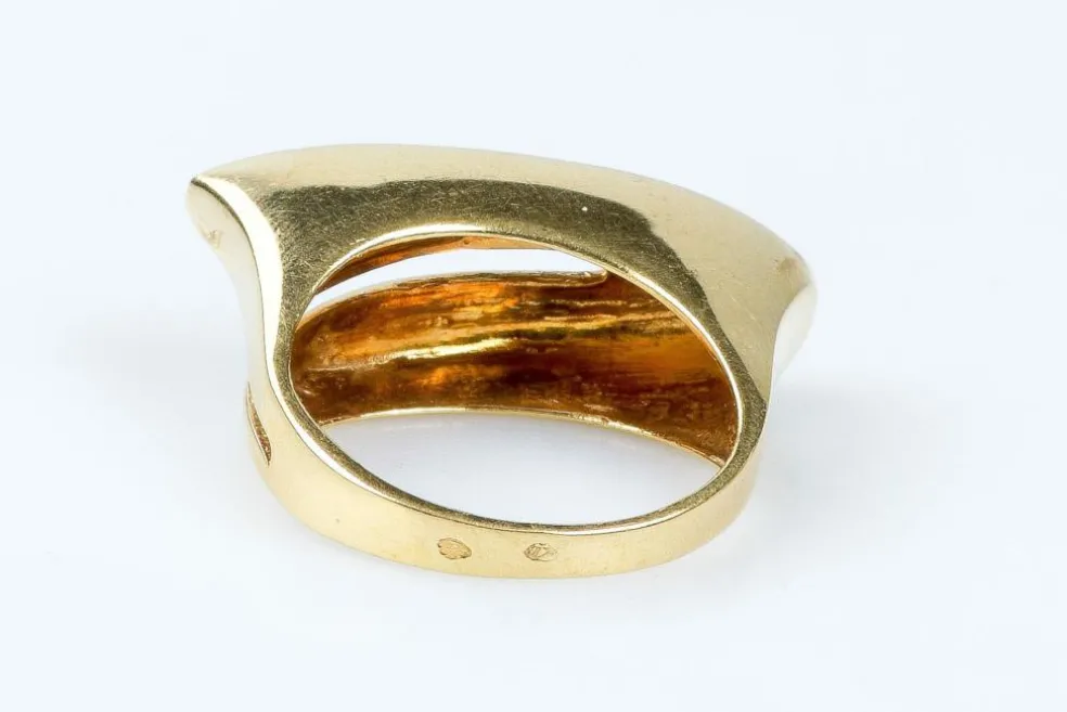 Bague citrine en or jaune 18 carats