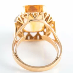 Bague citrine et ses 4 diamants