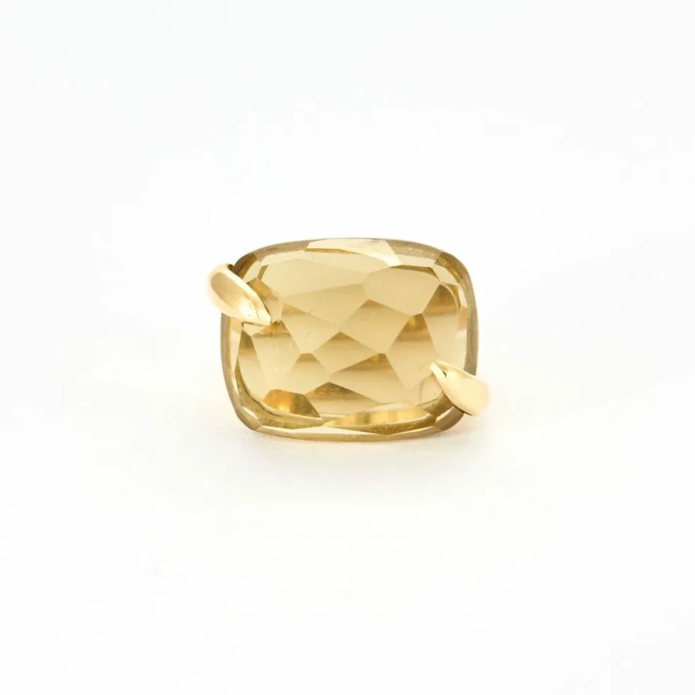BAGUE CITRINE OR JAUNE