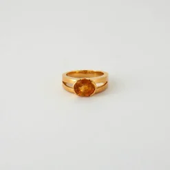 BAGUE CITRINE OR JAUNE