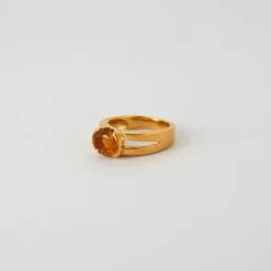 BAGUE CITRINE OR JAUNE