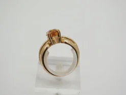 Bague citrine or jaune