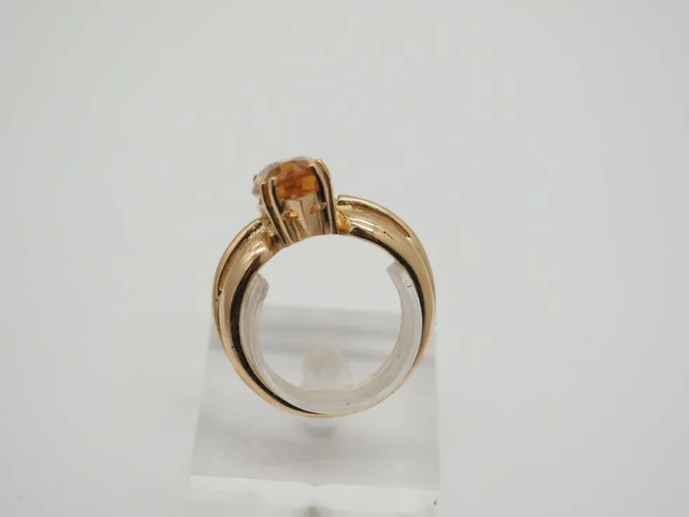 Bague citrine or jaune