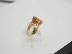 Bague citrine or jaune