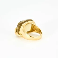 BAGUE CITRINE OR JAUNE