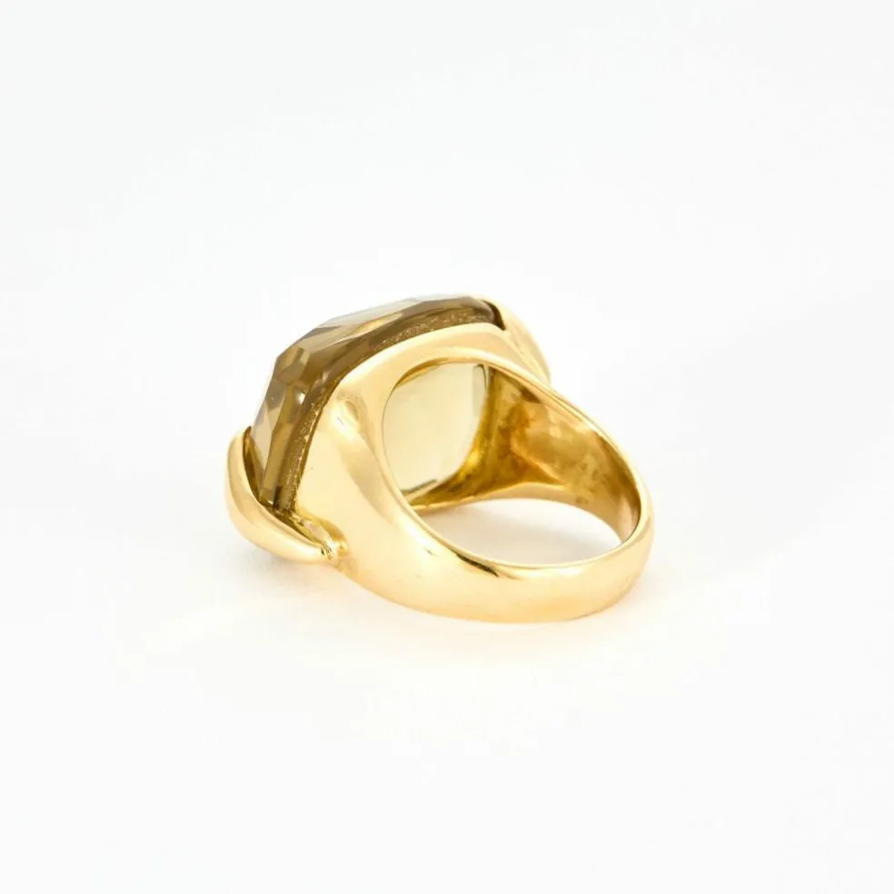 BAGUE CITRINE OR JAUNE