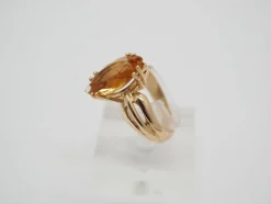 Bague citrine or jaune