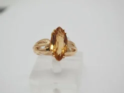 Bague citrine or jaune