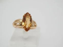 Bague citrine or jaune