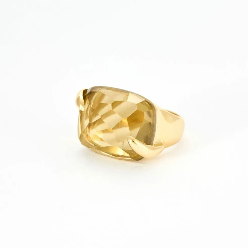 BAGUE CITRINE OR JAUNE