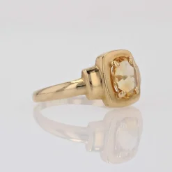 Bague citrine or jaune d'occasion