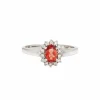 Bague citrine orange diamants