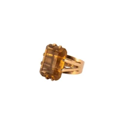 Bague Citrine rectangulaire