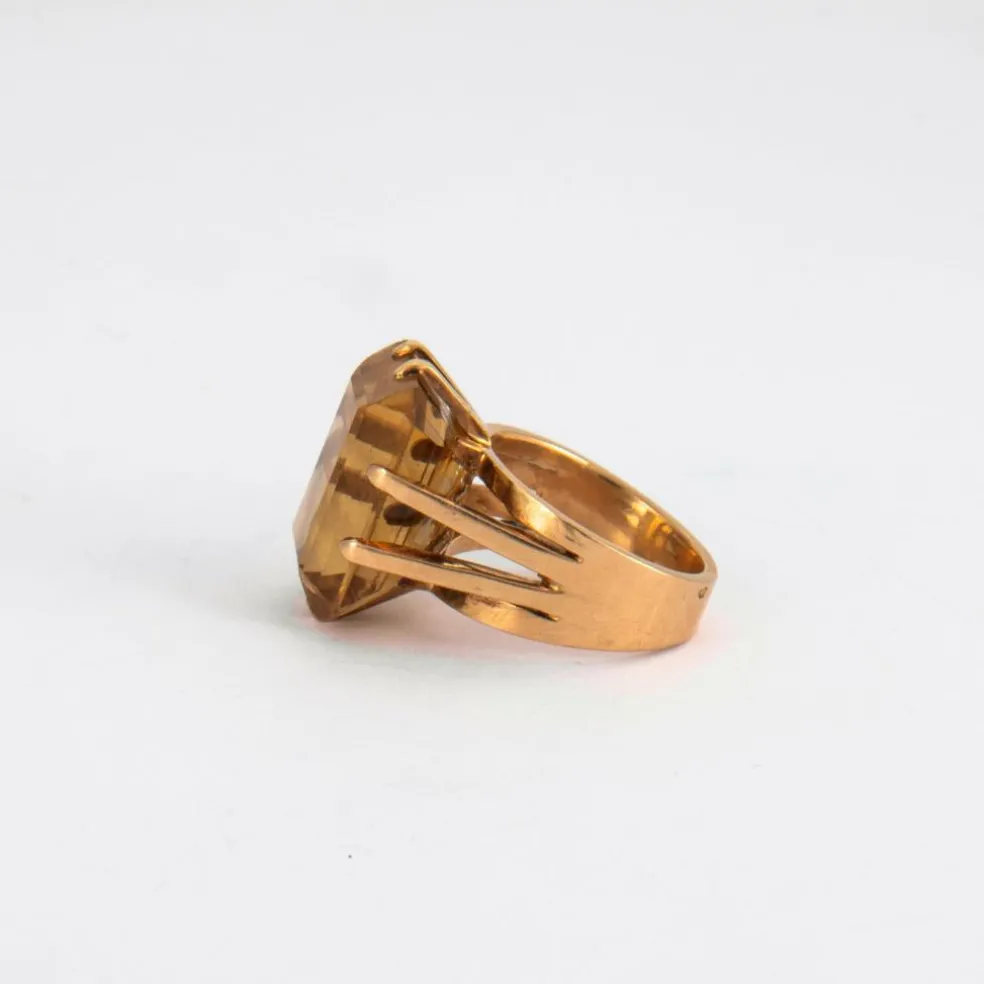 Bague Citrine rectangulaire