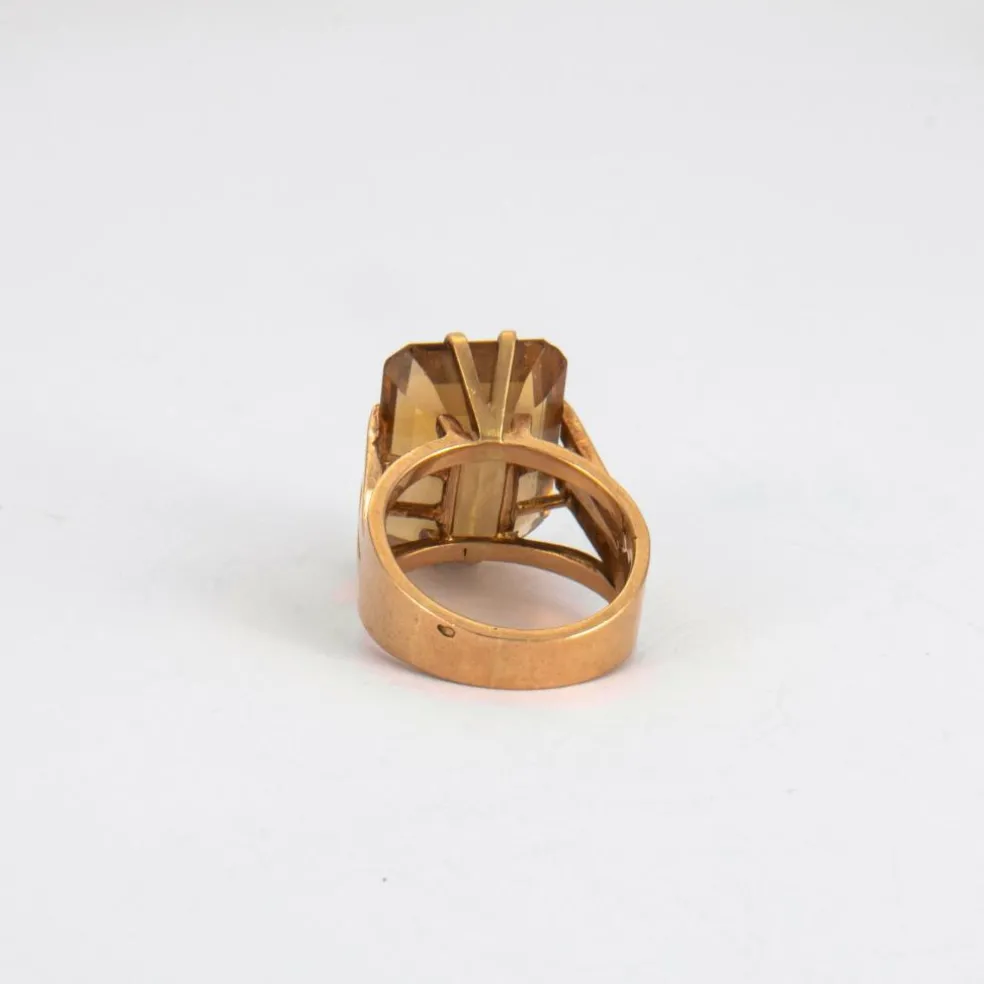 Bague Citrine rectangulaire