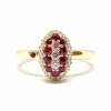 Bague coccinelle en Or jaune, rubis & diamants