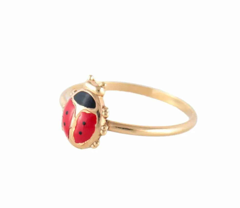 BAGUE "COCCINELLE" OR
