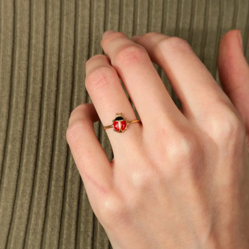 BAGUE "COCCINELLE" OR