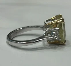 Bague Cocktail 2 ors, saphir, diamants