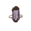 Bague cocktail améthyste rose de France ovale