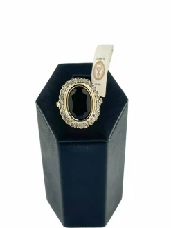 Bague cocktail Art déco 2 ors saphir 6,30 carats et diamants certificat IGI