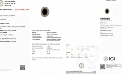 Bague cocktail Art déco 2 ors saphir 6,30 carats et diamants certificat IGI