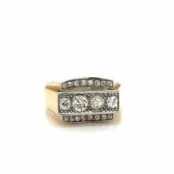 Bague Cocktail Art Déco Diamants