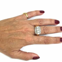 Bague Cocktail Art Déco Diamants