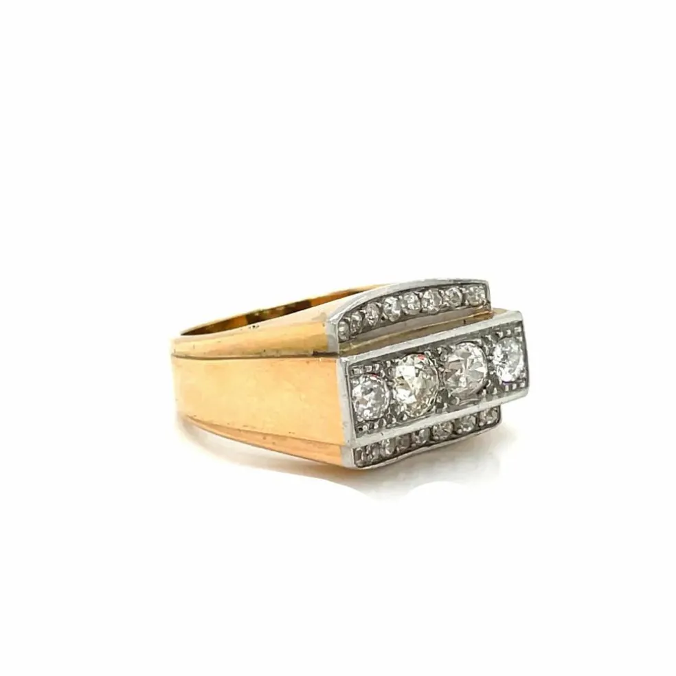Bague Cocktail Art Déco Diamants
