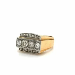 Bague Cocktail Art Déco Diamants