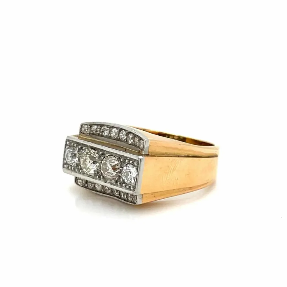 Bague Cocktail Art Déco Diamants