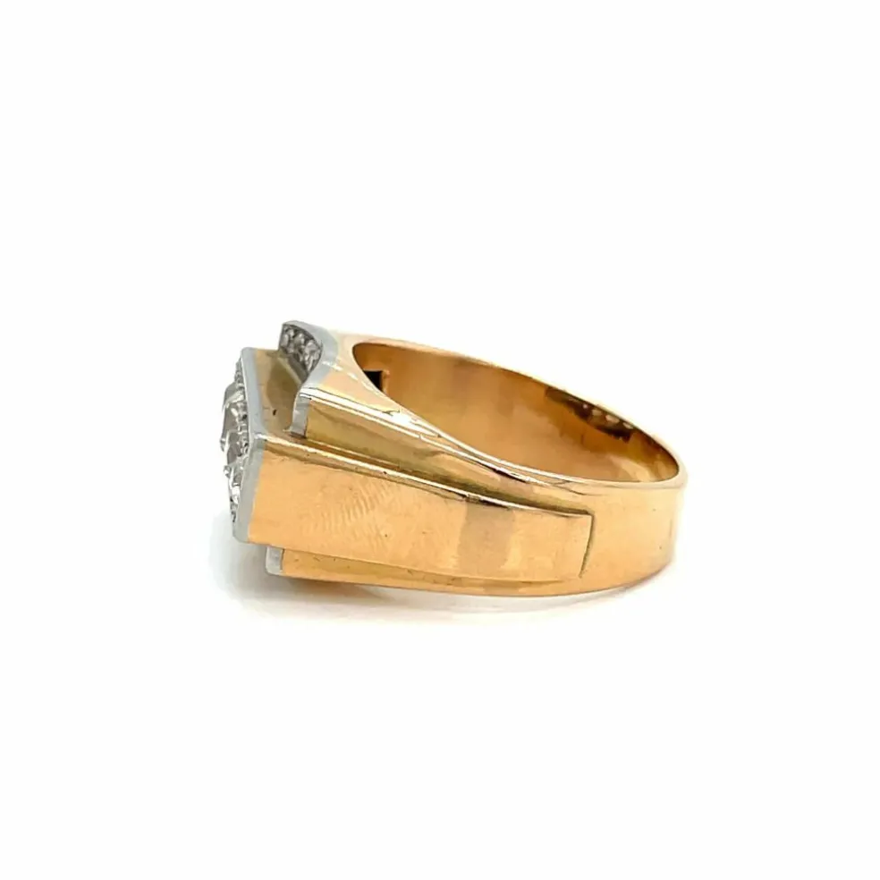 Bague Cocktail Art Déco Diamants
